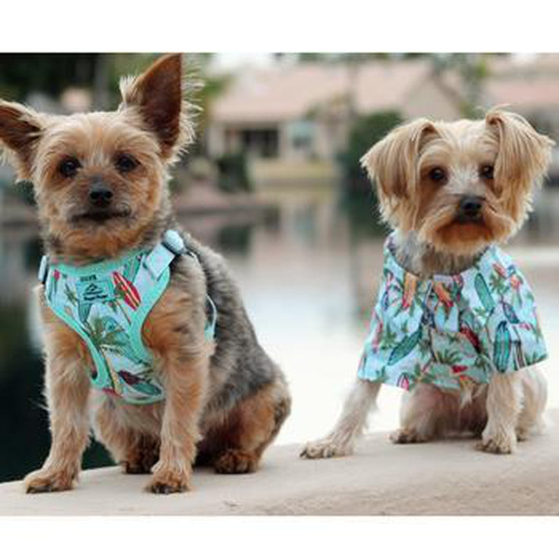 Hawaiian Custom Dog Shirt - Surfboards and Palms, Pet Clothes, Furbabeez, [tag]