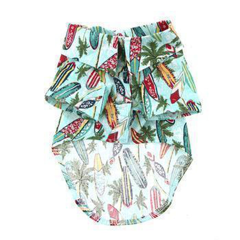 Hawaiian Custom Dog Shirt - Surfboards and Palms, Pet Clothes, Furbabeez, [tag]