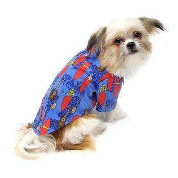 Hawaiian Camp Shirt - Ukuleles and Surfboards, Pet Clothes, Furbabeez, [tag]