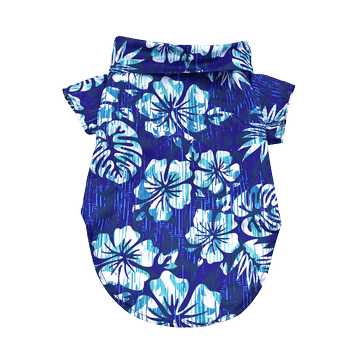 Hawaiian Camp Shirt - Vintage Hibiscus Pet Clothes Doggie Design 