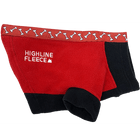 Highline Fleece Dog Coat - Red and Black with Rolling Bones Pet Clothes Doggie Design 