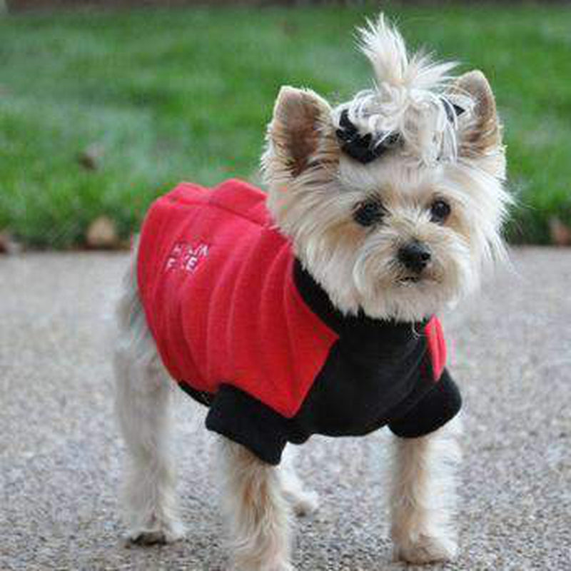 Highline Fleece Dog Coat - Red and Black, Pet Clothes, Furbabeez, [tag]