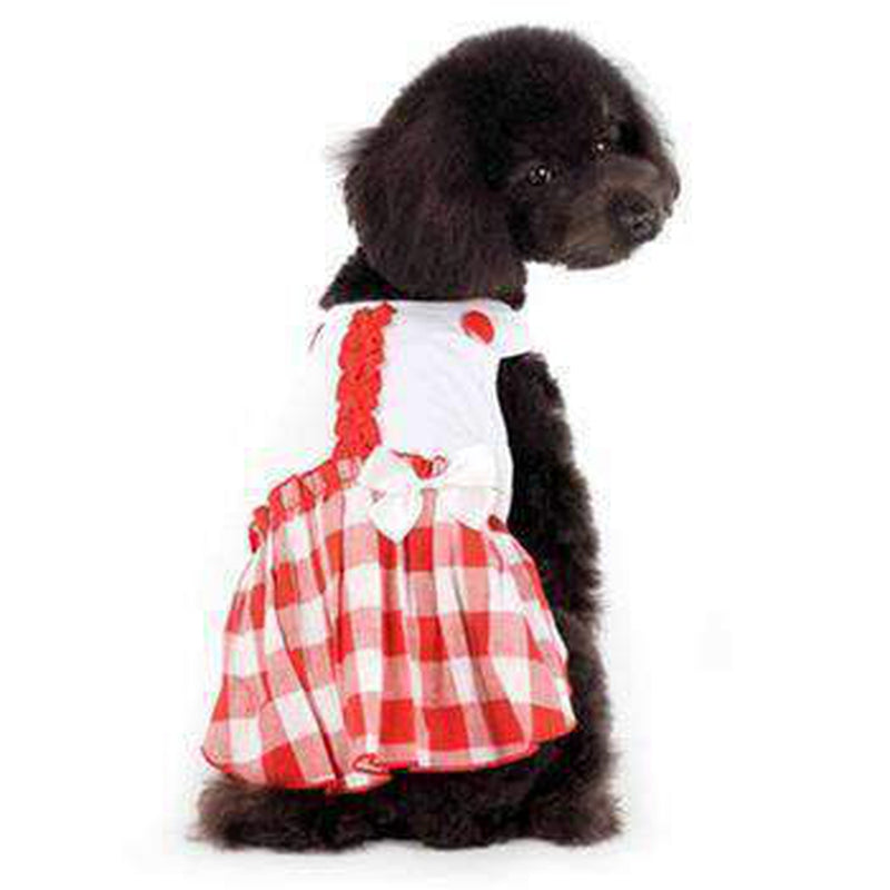 Hippie Country Plaid Dog Dress, Pet Clothes, Furbabeez, [tag]