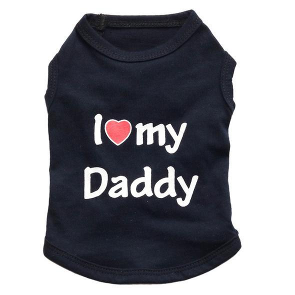 I Love Daddy Dog Tank Pet Clothes Mirage 