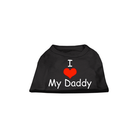 I Love Daddy Dog Tank Pet Clothes Mirage Black XS 