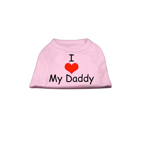I Love Daddy Dog Tank Pet Clothes Mirage Pink XS 