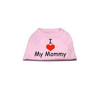 I Love Mommy Dog Tank Pet Clothes Mirage Pink XS 