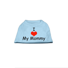 I Love Mommy Dog Tank Pet Clothes Mirage Turquoise XS 