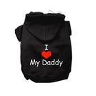 I LOVE MY DADDY Dog Hoodie Pet Clothes Mirage Black XS 