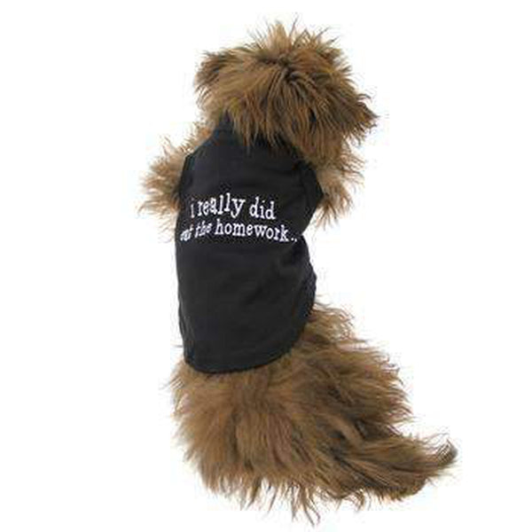 I Really Did Eat The Homework Dog Shirt - Black, Pet Clothes, Furbabeez, [tag]