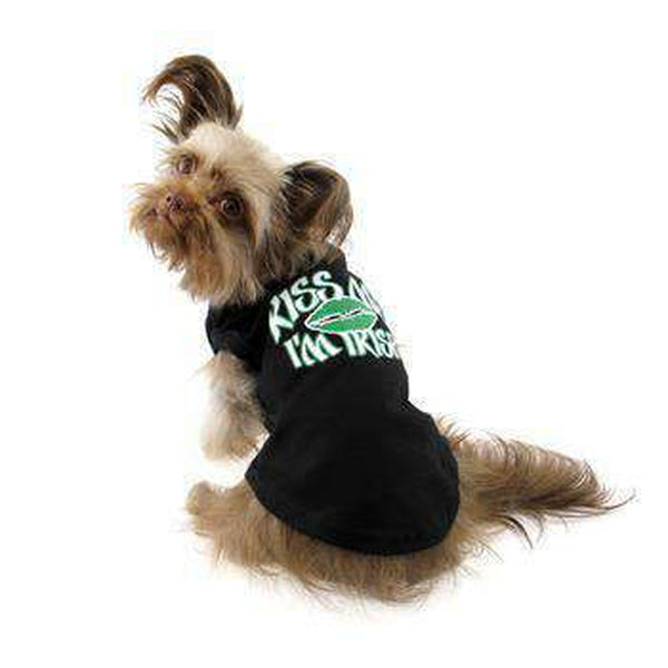 Kiss Me I'm Irish Dog Shirt - Black, Pet Clothes, Furbabeez, [tag]