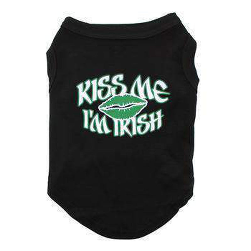 Kiss Me I'm Irish Dog Shirt - Black, Pet Clothes, Furbabeez, [tag]