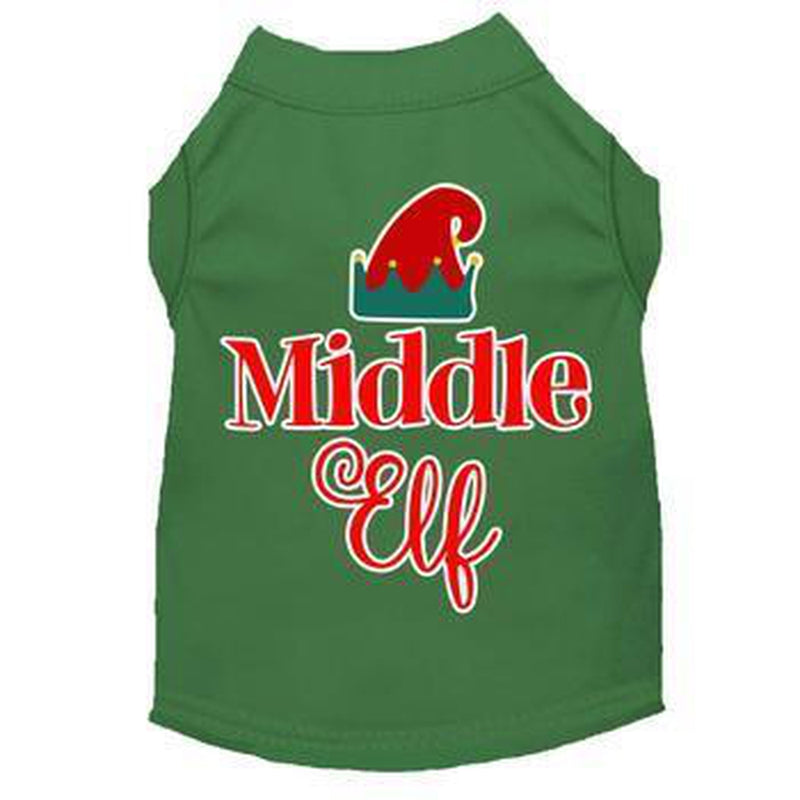 Middle Elf Christmas Dog T-Shirt - Green, Pet Clothes, Furbabeez, [tag]