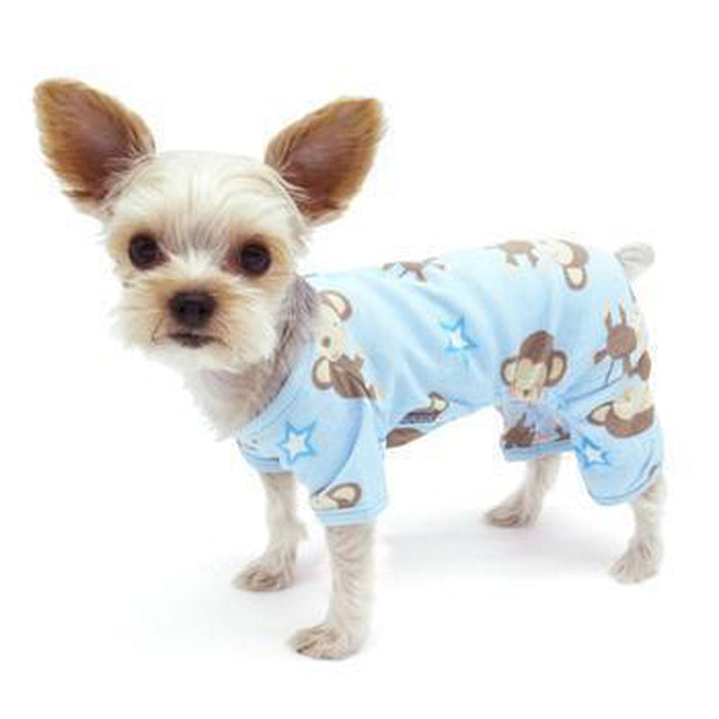 Monkey Dog Pajamas by Dogo - Blue, Pet Bed, Furbabeez, [tag]