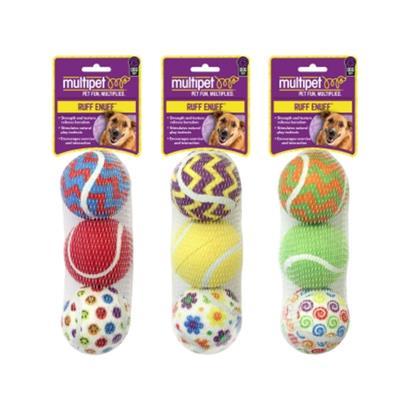 MulitPet DogTennis Ball 3-Pack Pet Toys MultiPet 