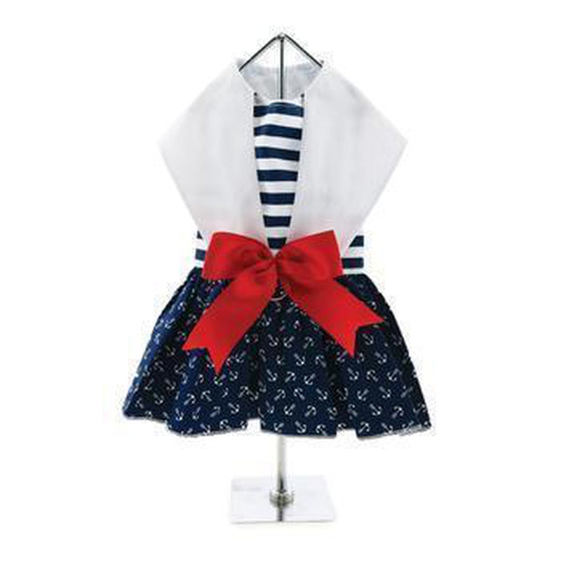 Nautical Dog Dress - Matching Leash, Pet Clothes, Furbabeez, [tag]