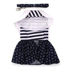 Nautical Dog Dress - Matching Leash, Pet Clothes, Furbabeez, [tag]