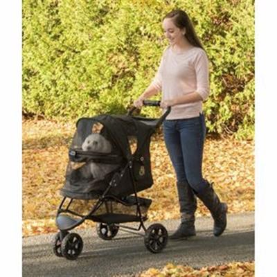 No-Zip Special Edition Pet Stroller, Gold Monogram Pet Accessories Pet Gear Inc. 