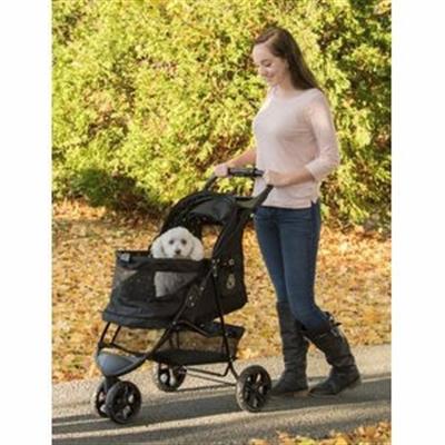 No-Zip Special Edition Pet Stroller, Gold Monogram Pet Accessories Pet Gear Inc. 