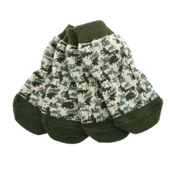 Non-Skid Dog Socks - Green Camo, Pet Clothes, Furbabeez, [tag]