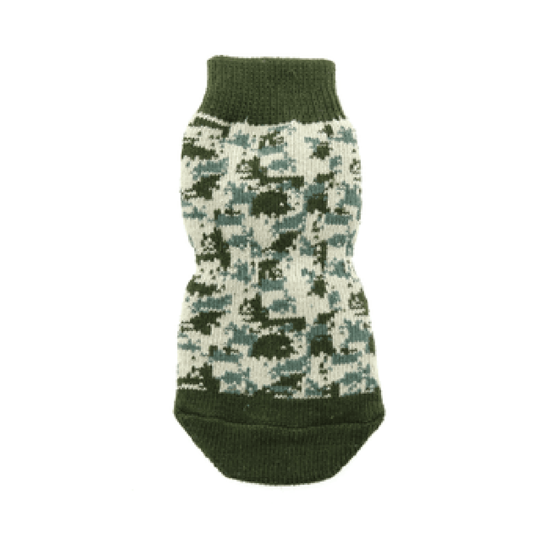 Non-Skid Dog Socks - Green Camo, Pet Clothes, Furbabeez, [tag]