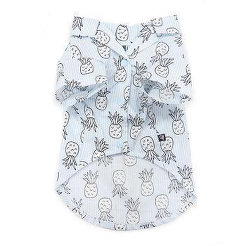 Pineapple Island Dog Shirt - Light Blue, Pet Clothes, Furbabeez, [tag]
