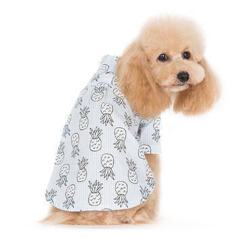 Pineapple Island Dog Shirt - Light Blue, Pet Clothes, Furbabeez, [tag]