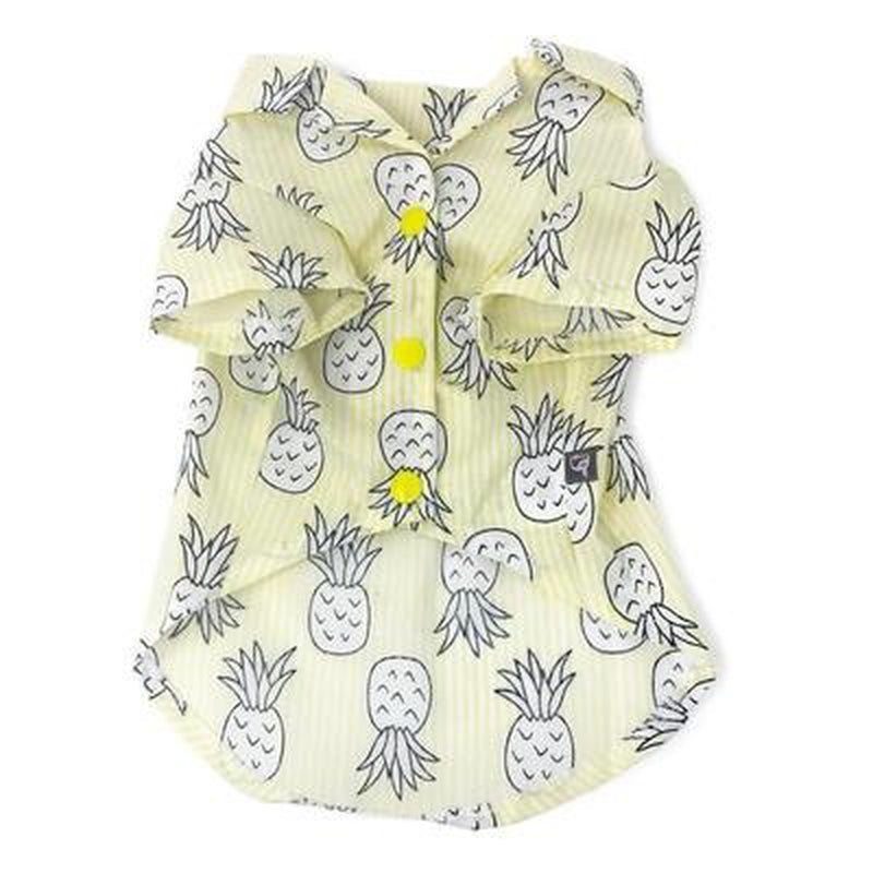 Pineapple Island Dog Shirt - Yellow, Pet Clothes, Furbabeez, [tag]