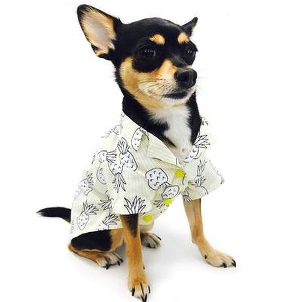 Pineapple Island Dog Shirt - Yellow, Pet Clothes, Furbabeez, [tag]