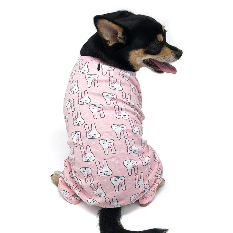 Pink Bunny Dog Pajamas, Pet Clothes, Furbabeez, [tag]