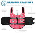 Pink Polka Dot Nylon Designer Dog Life Vest Pet Accessories Paws Aboard 