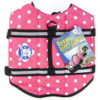 Pink Polka Dot Nylon Designer Dog Life Vest Pet Accessories Paws Aboard 