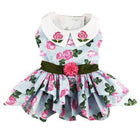Pink Rose Harness Dress with Matching Leash Pet Clothes Doggie Design 