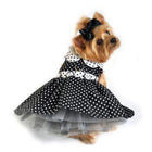 Polka Dot Dog Dress - Black and White, Pet Clothes, Furbabeez, [tag]
