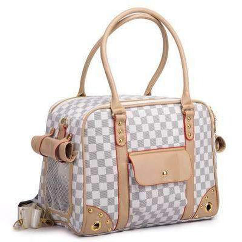 Designer Look Checkered Dog Carrier, Pet Accessories, Furbabeez, [tag]