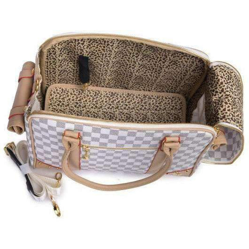 Designer Look Checkered Dog Carrier, Pet Accessories, Furbabeez, [tag]