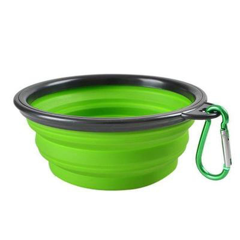 Folding Portable Silicone Dog Travel Food Water Bowl, Pet Bowls, Furbabeez, [tag]