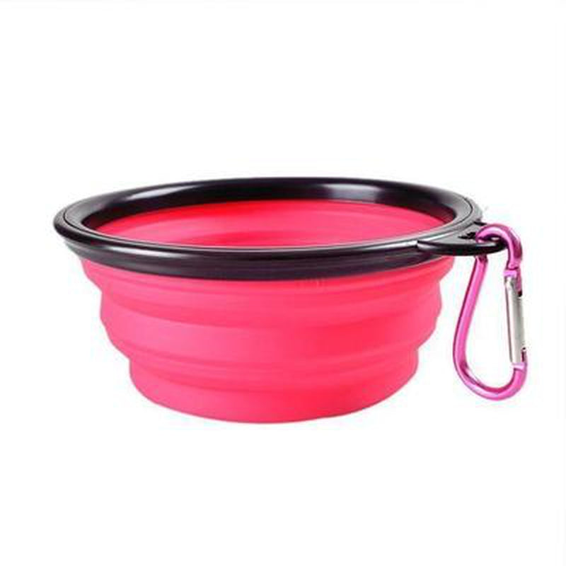 Folding Portable Silicone Dog Travel Food Water Bowl, Pet Bowls, Furbabeez, [tag]