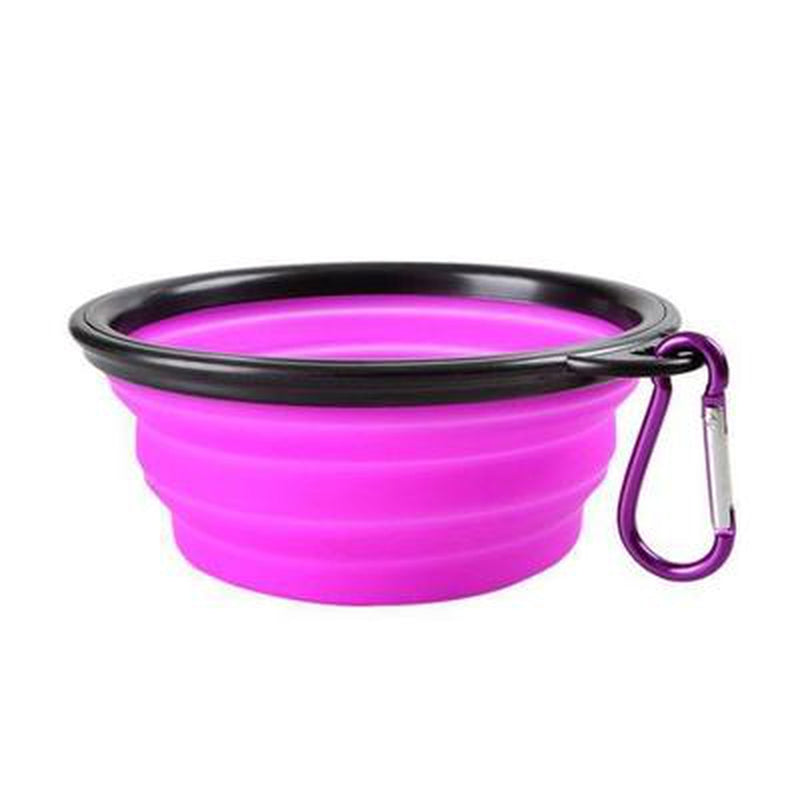 Folding Portable Silicone Dog Travel Food Water Bowl, Pet Bowls, Furbabeez, [tag]