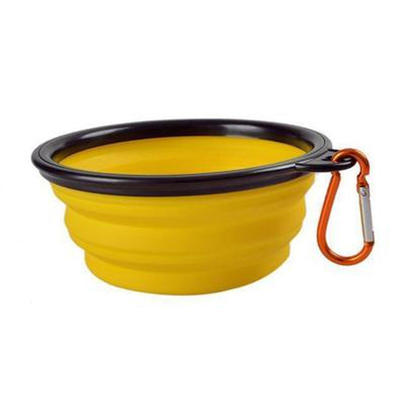 Folding Portable Silicone Dog Travel Food Water Bowl, Pet Bowls, Furbabeez, [tag]