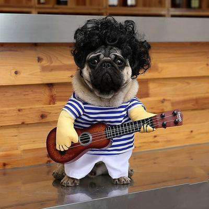 Funny Guitar Player Dog Costume, Pet Clothes, Furbabeez, [tag]