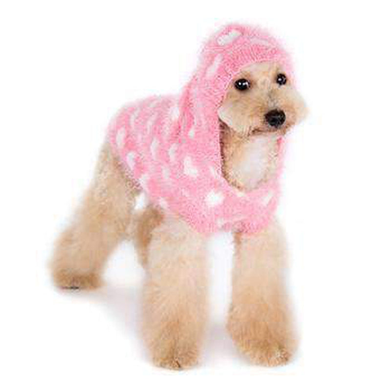 PuppyPAWer Heart Hoodie Dog Sweater - Pink, Pet Clothes, Furbabeez, [tag]