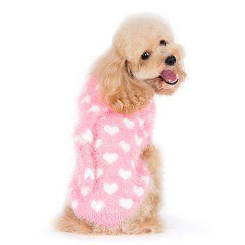 PuppyPAWer Heart Hoodie Dog Sweater - Pink, Pet Clothes, Furbabeez, [tag]