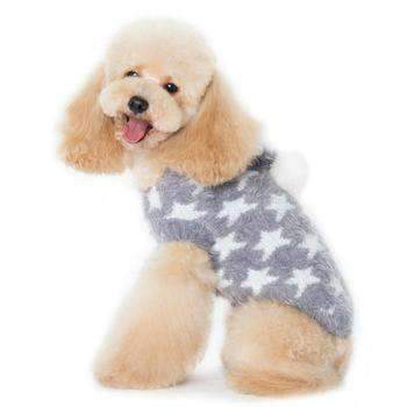 PuppyPAWer Star Hoodie Dog Sweater by Dogo - Gray, Pet Clothes, Furbabeez, [tag]