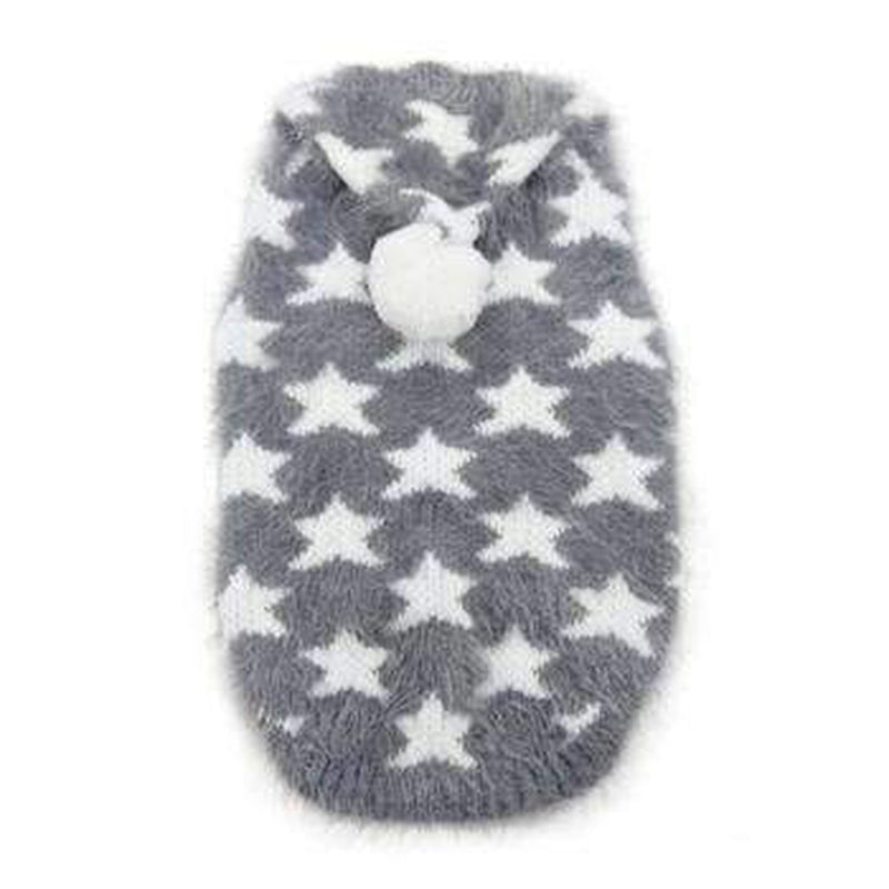 PuppyPAWer Star Hoodie Dog Sweater by Dogo - Gray, Pet Clothes, Furbabeez, [tag]