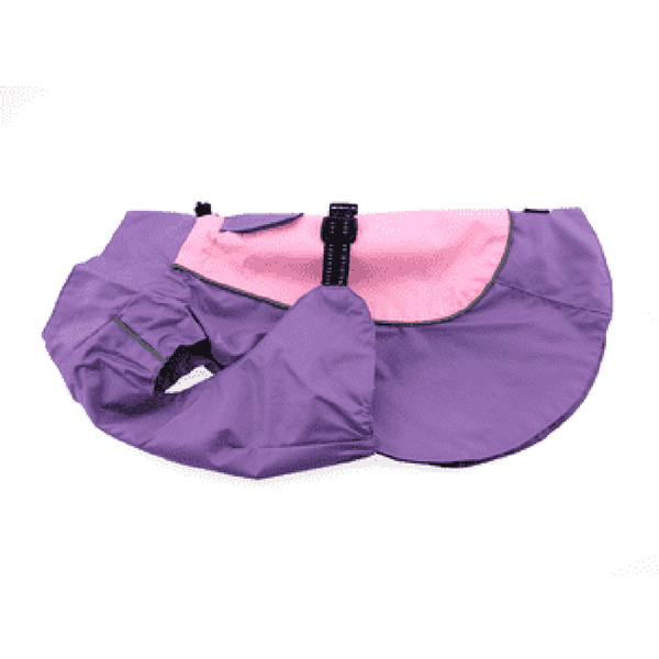 Dog Raincoat Body Wrap by Doggie Design - Pink and Lavender, Pet Clothes, Furbabeez, [tag]