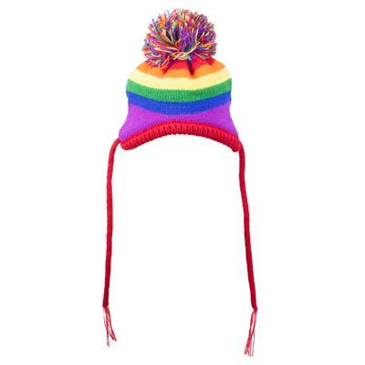 Rainbow Dog Wool Beanie Hat Pet Accessories Worthy Dog 