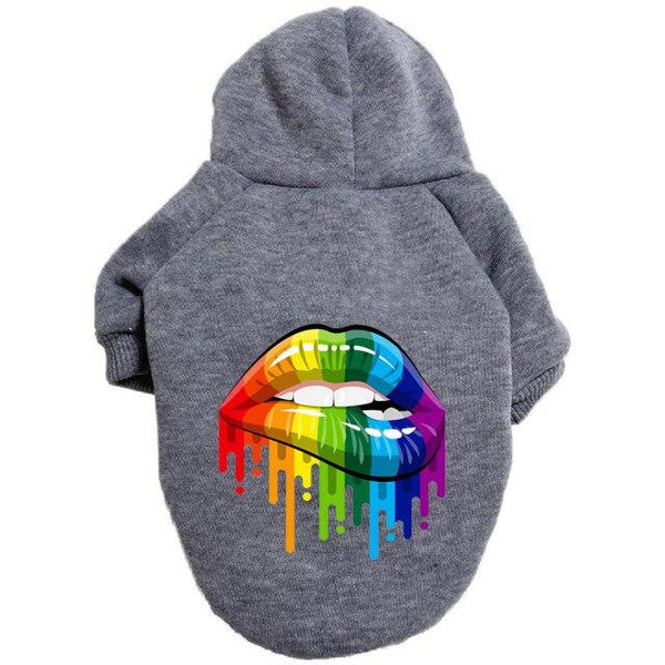 Rainbow Mouth Dog Hoodie Pet Clothes Oberlo 