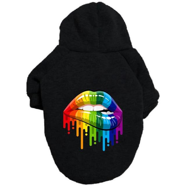 Rainbow Mouth Dog Hoodie Pet Clothes Oberlo 