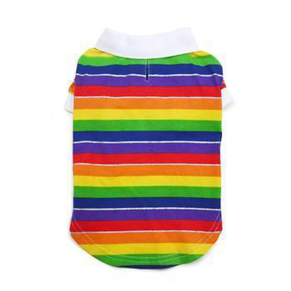 Rainbow Polo Dog Shirt, Pet Clothes, Furbabeez, [tag]